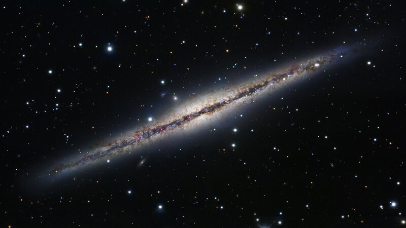 Edge-on spiral galaxy