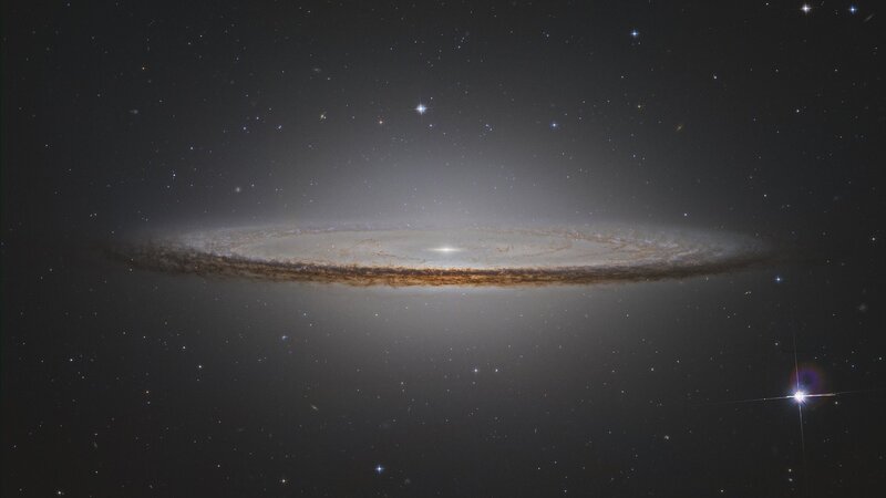 Edge-on spiral galaxy