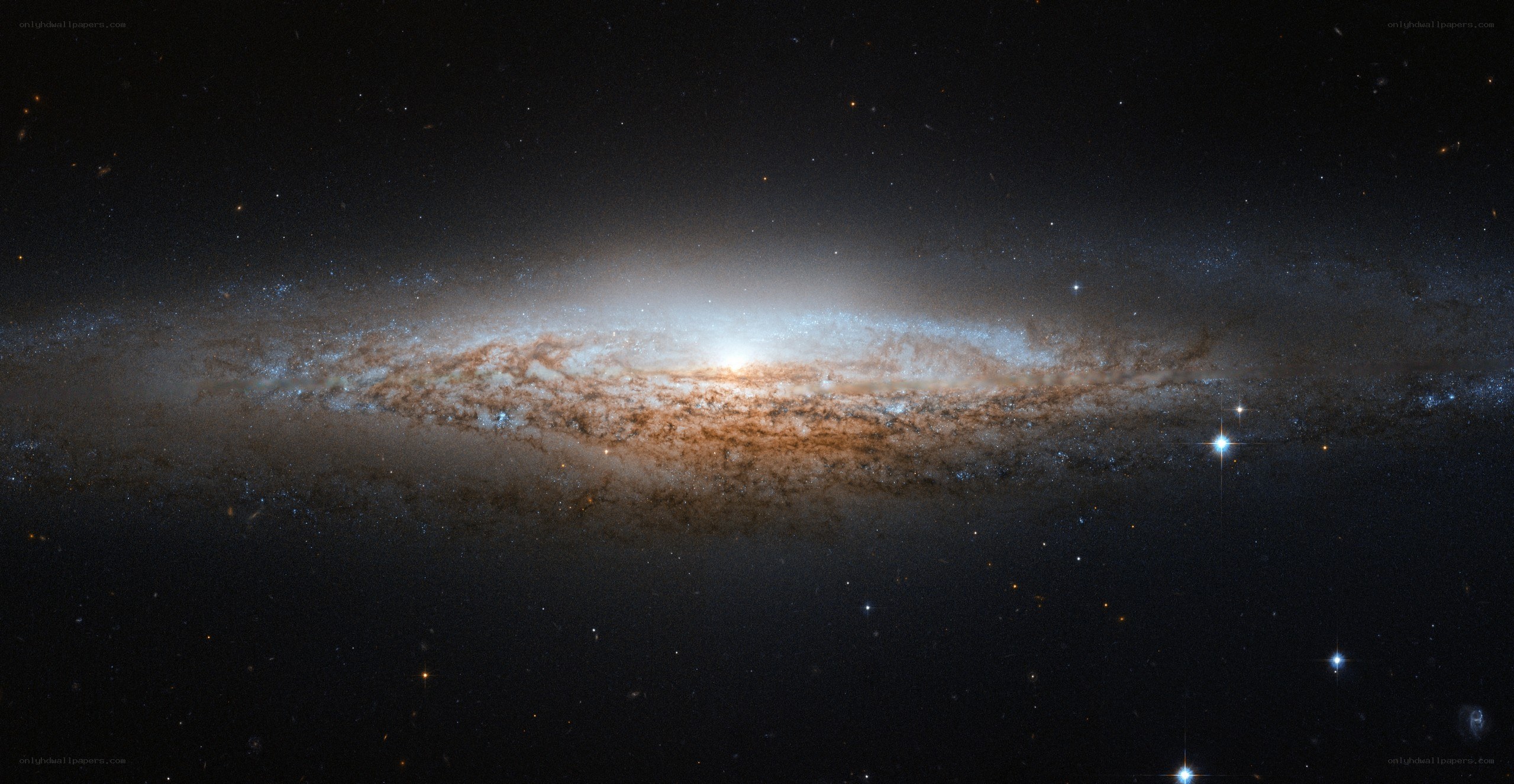 Edge-on spiral galaxy