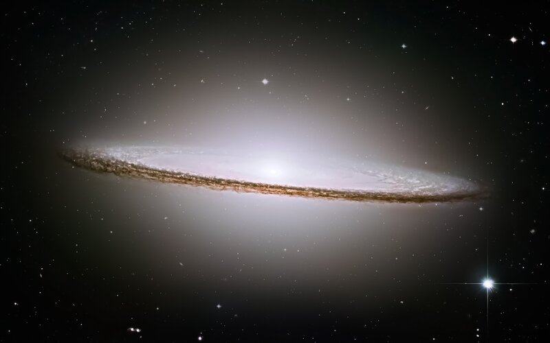 Edge-on spiral galaxy