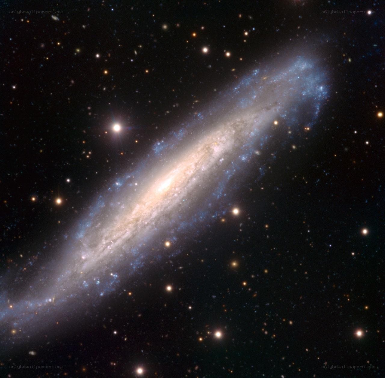 Edge-on spiral galaxy