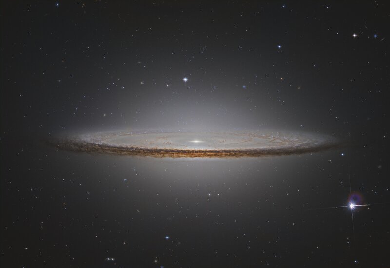 Edge-on spiral galaxy