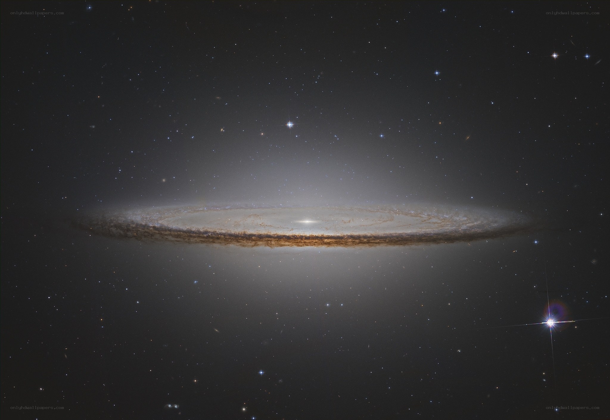 Edge-on spiral galaxy