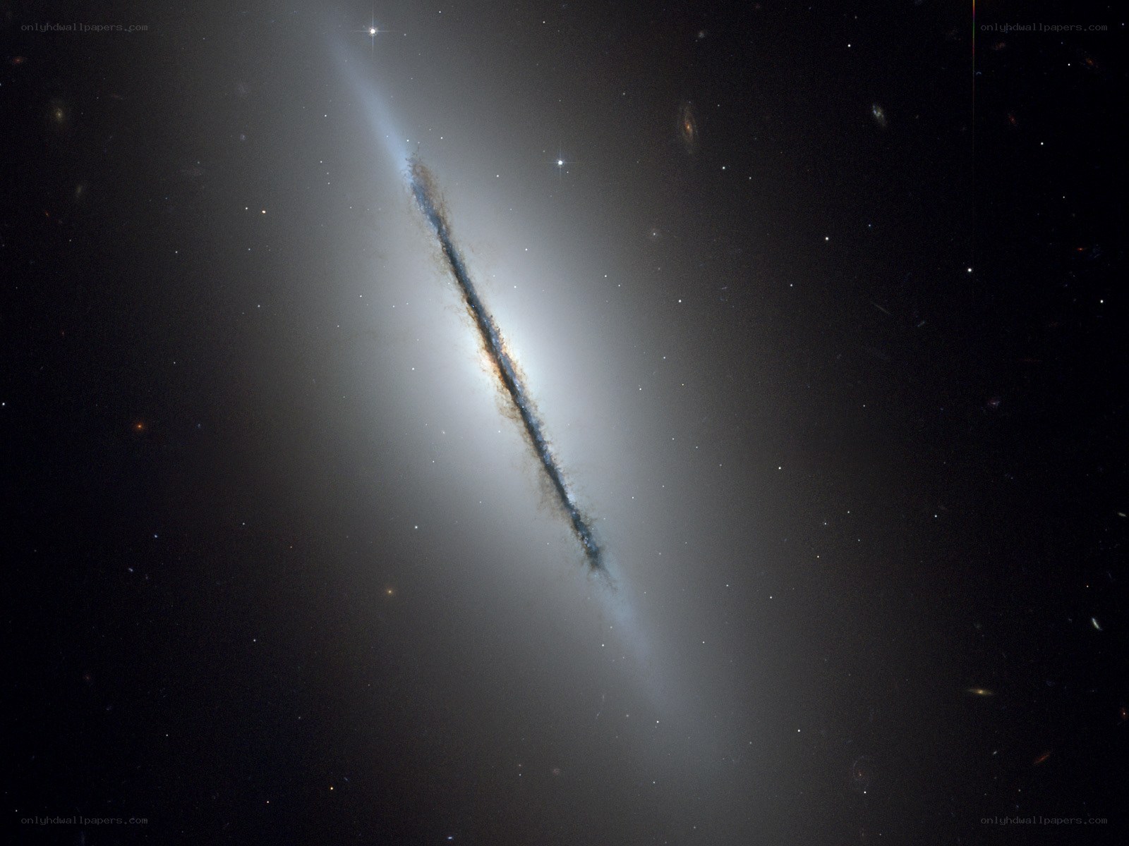 Edge-on spiral galaxy