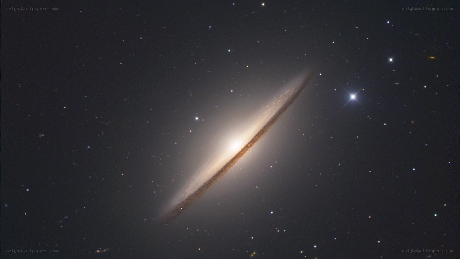 Edge-on spiral galaxy