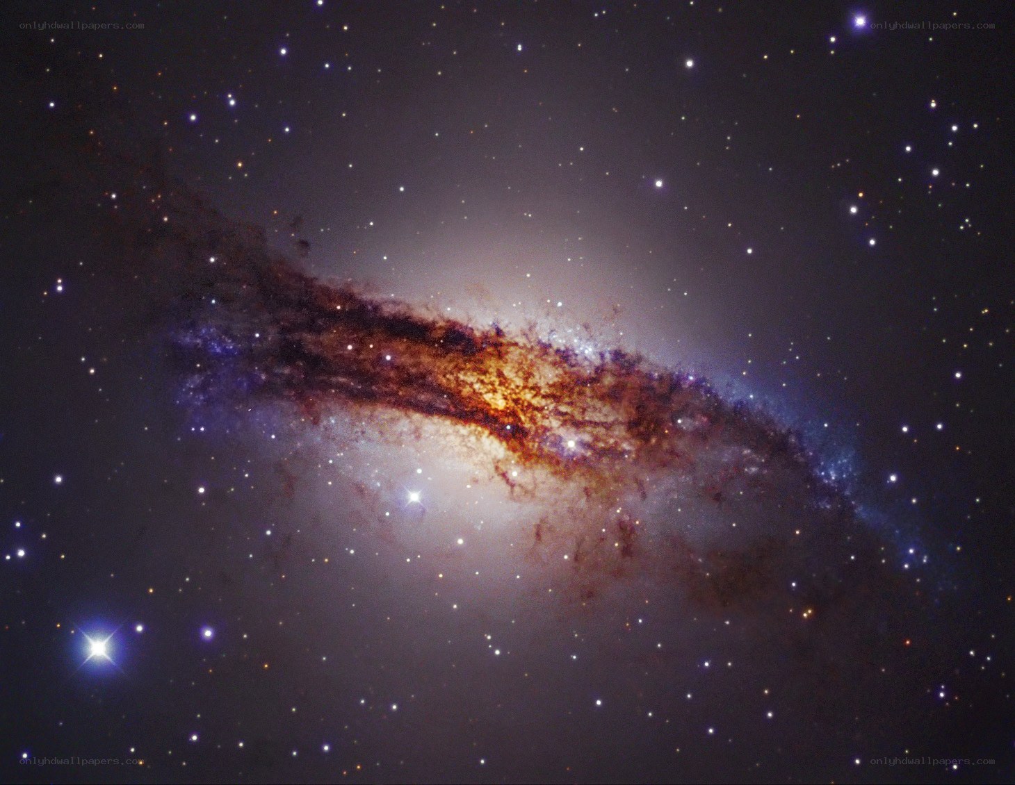 Edge-on spiral galaxy