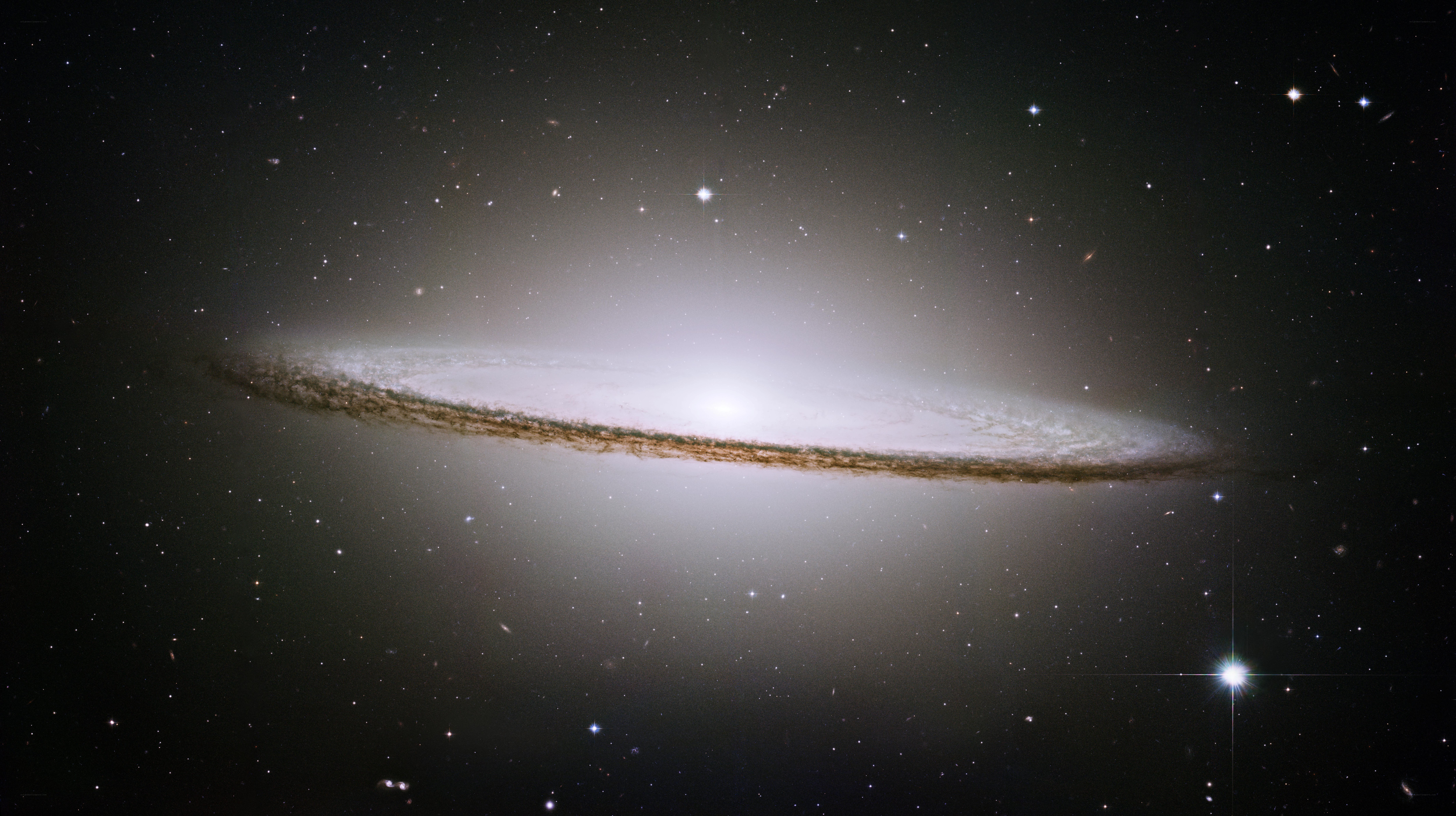 Edge-on spiral galaxy
