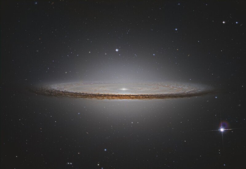Edge-on Spiral Galaxy — Black, Serene, Night, Photograph, Stars