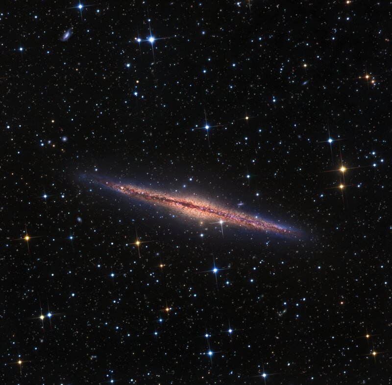Edge-on Spiral Galaxy — Black