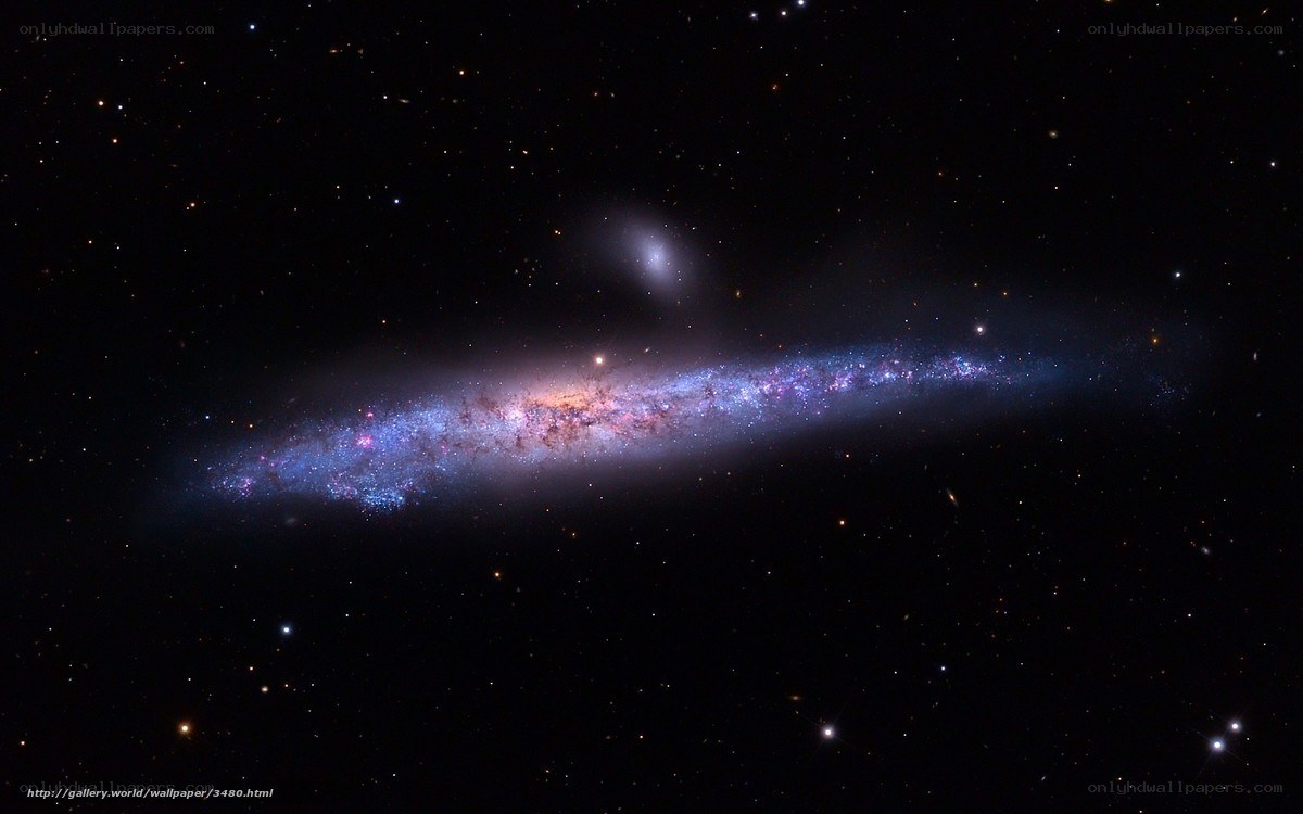 Edge-on spiral galaxy
