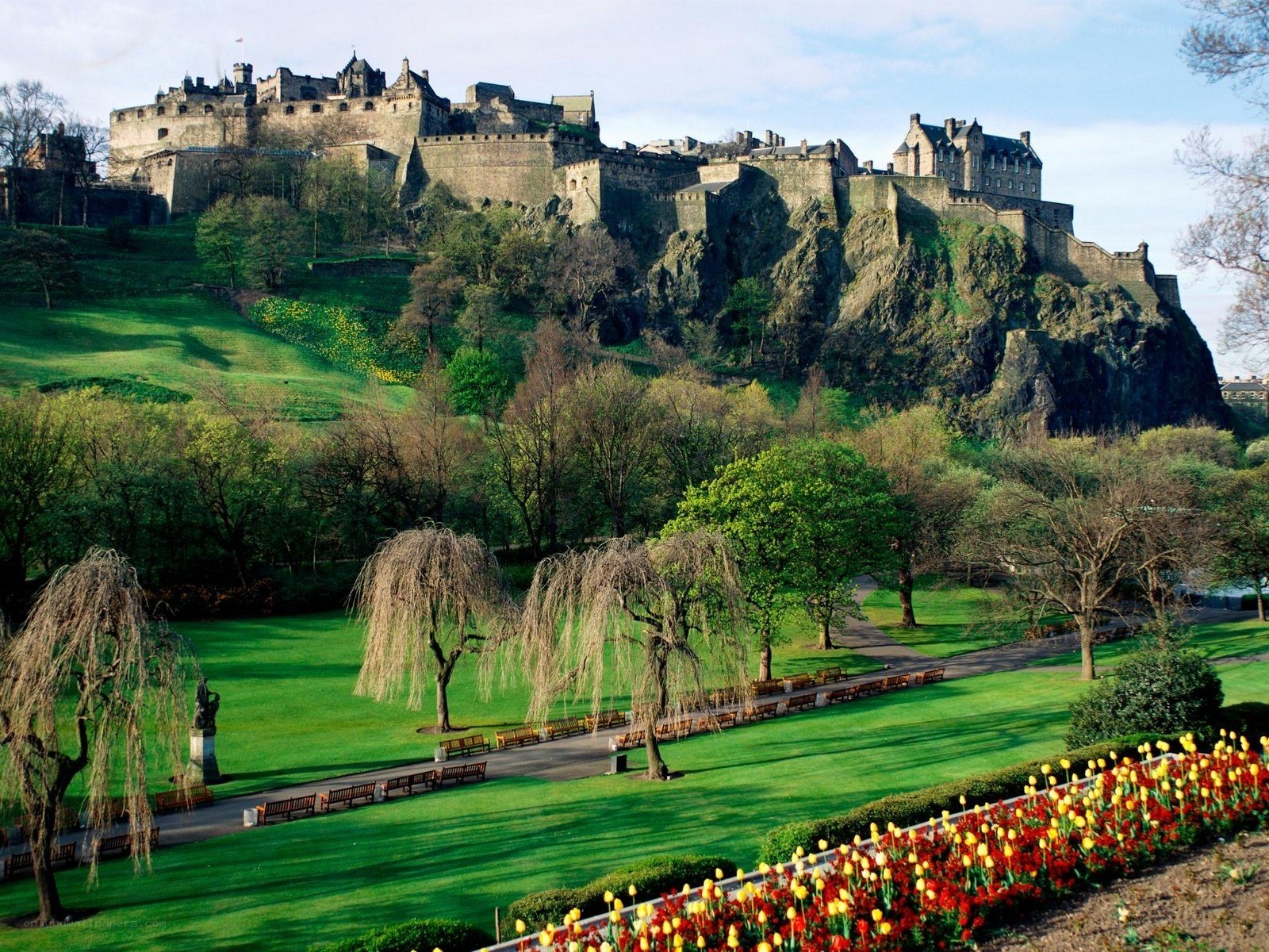 Edinburgh Castle and gardens