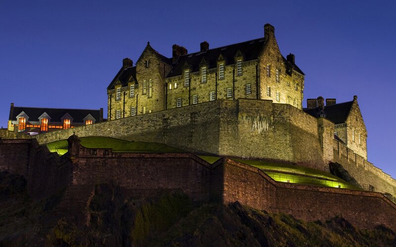 Edinburgh Castle at dusk