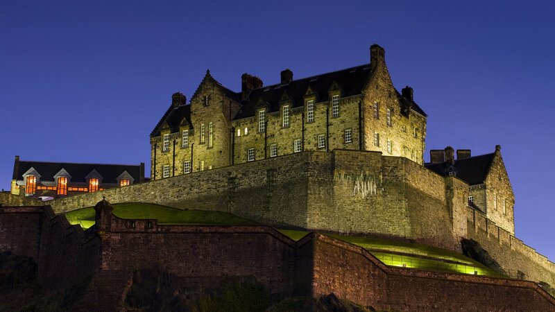 Edinburgh Castle at dusk