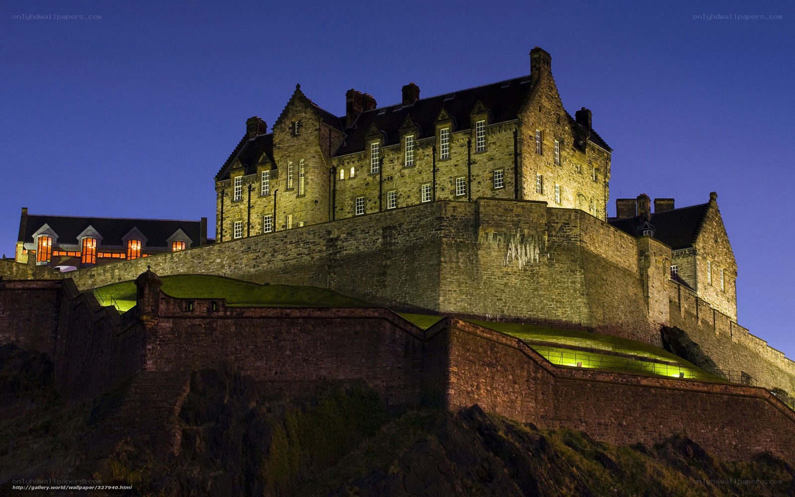 Edinburgh Castle at dusk