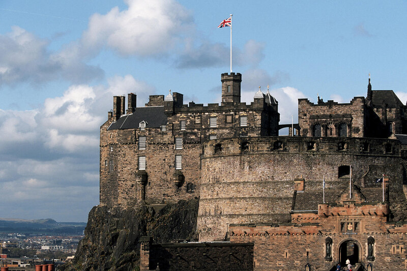 Edinburgh Castle — Brown, Dramatic, Afternoon, Photograph