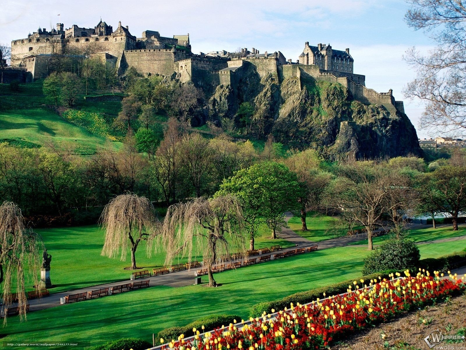 Edinburgh Castle in spring