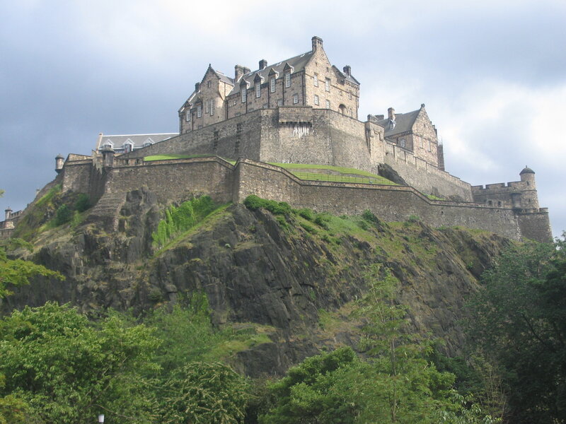 Edinburgh Castle on a cloudy day
