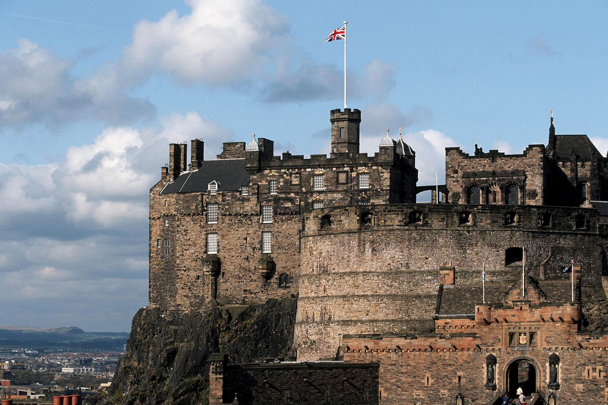 Edinburgh Castle on a cloudy day