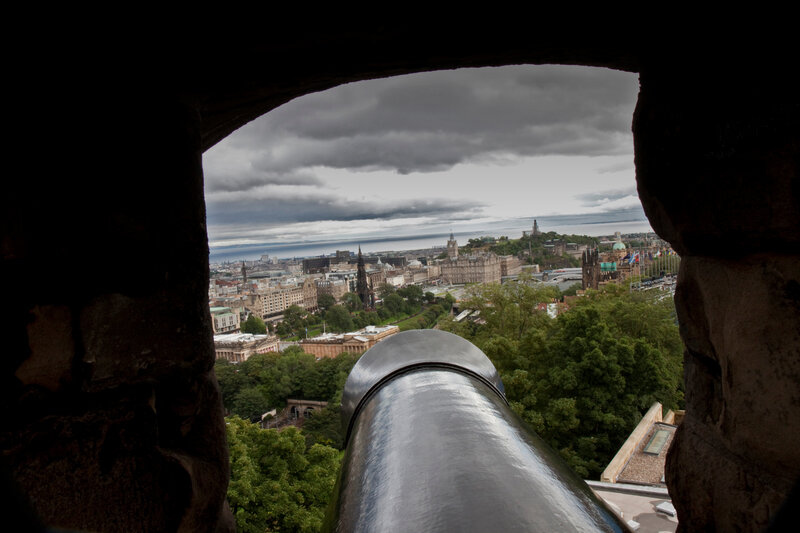 Edinburgh city view from cannon