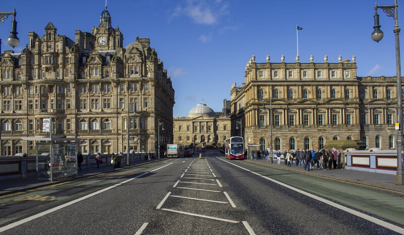 Edinburgh Cityscape — Blue, Bright