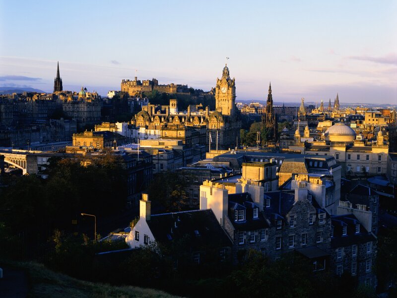 Edinburgh Cityscape — Blue, Serene, Sunset