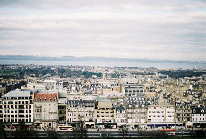 Edinburgh cityscape view