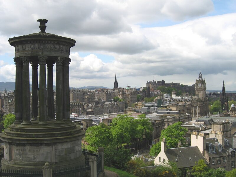 Edinburgh cityscape view
