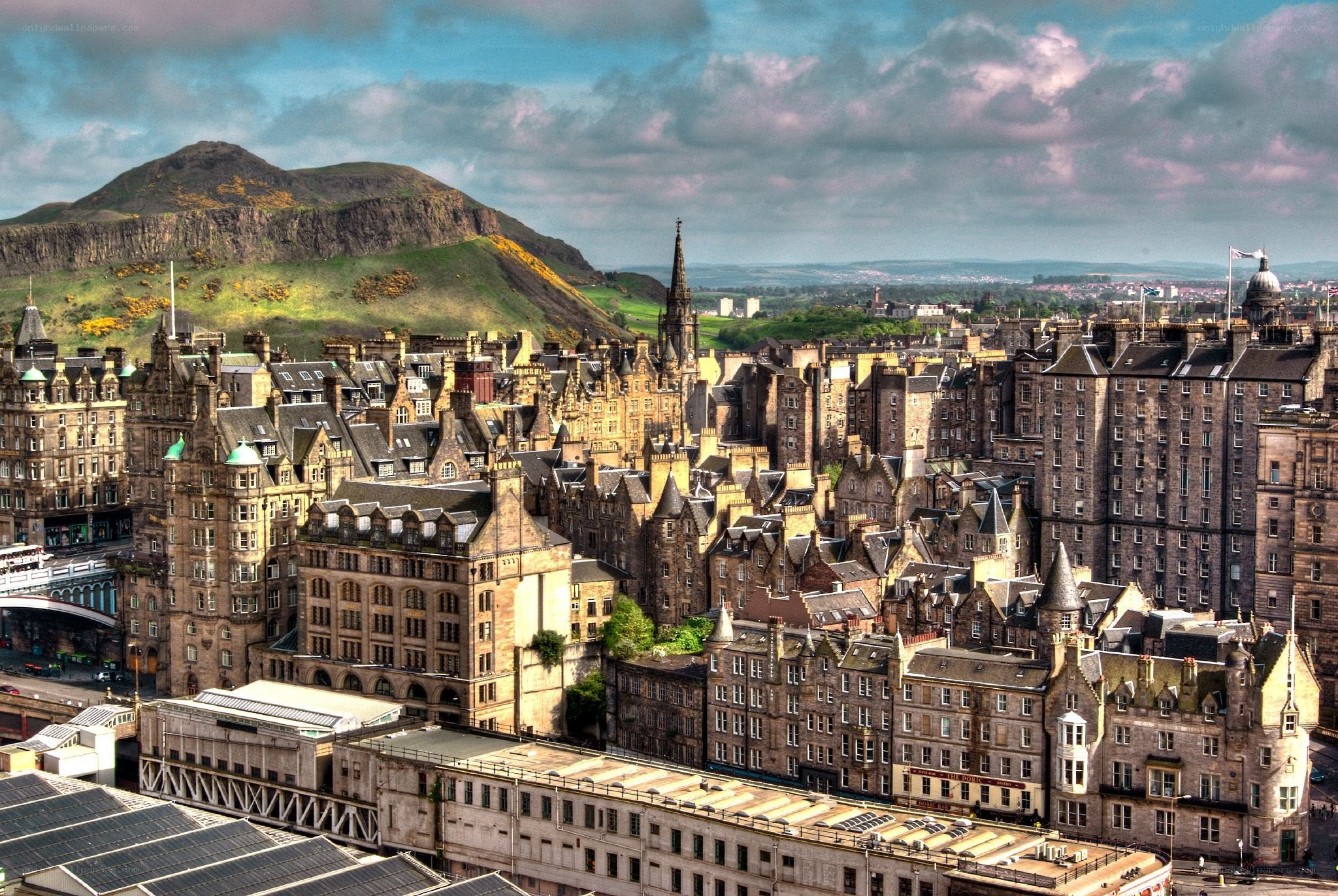 Edinburgh cityscape with Arthur's Seat