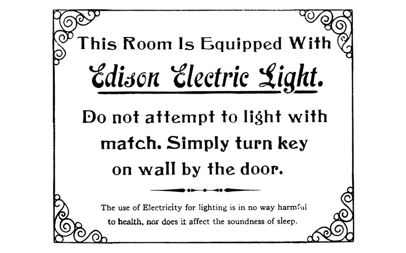 Edison Electric Light Sign