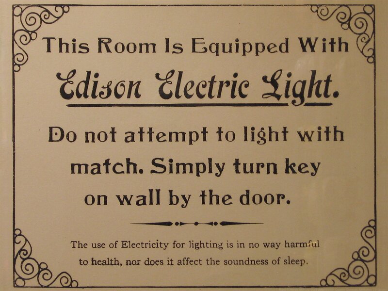 Edison Electric Light Sign