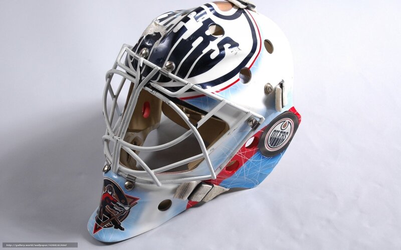 Edmonton Oilers goalie mask