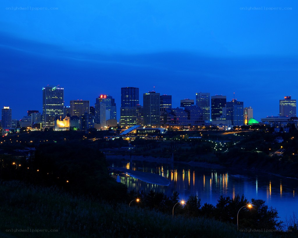 Edmonton skyline at dusk