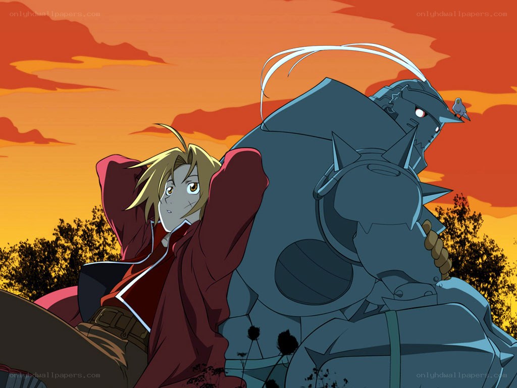 Edward and Alphonse at sunset