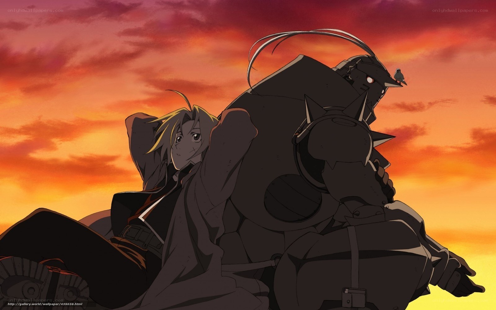 Edward and Alphonse at sunset
