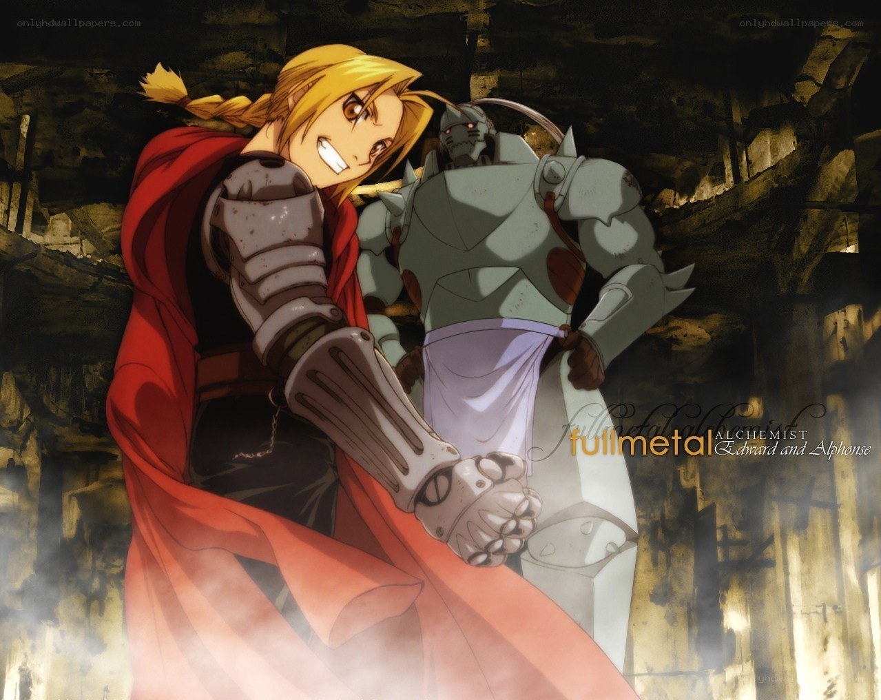 Edward and Alphonse in a cave