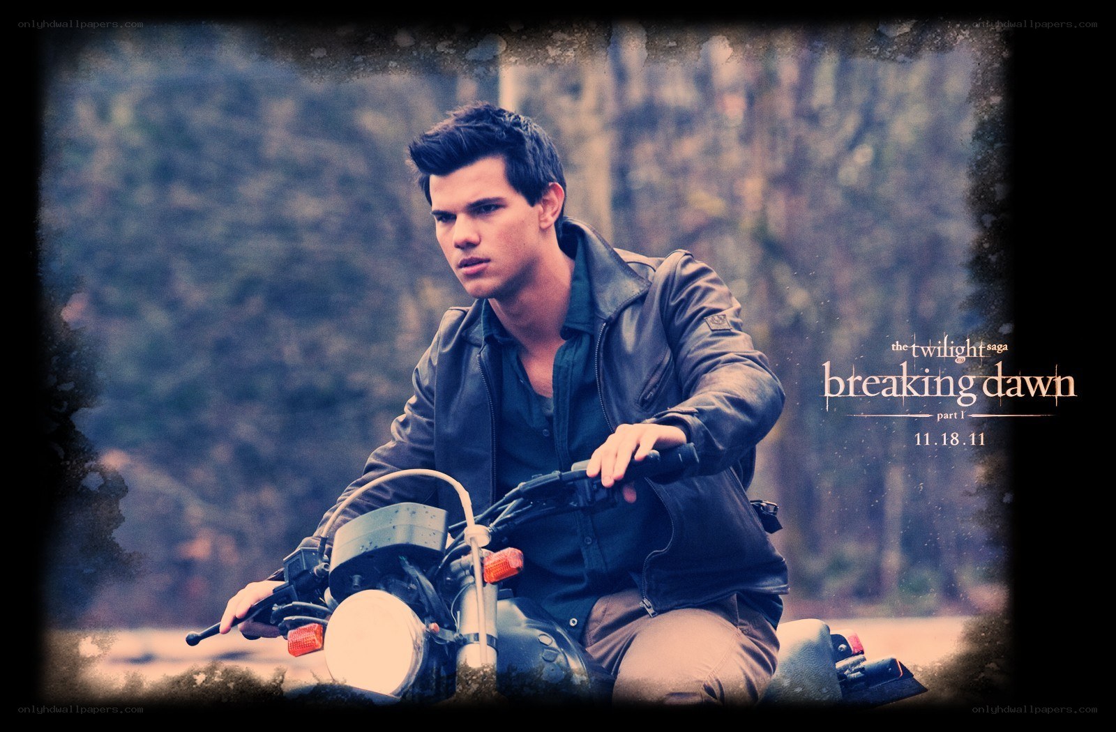 Edward Cullen on a motorcycle