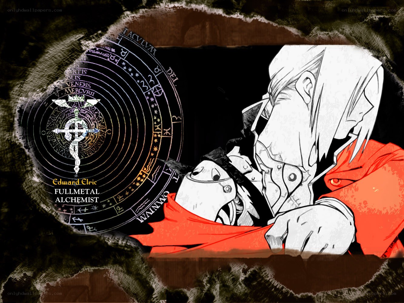 Edward Elric and alchemy circle