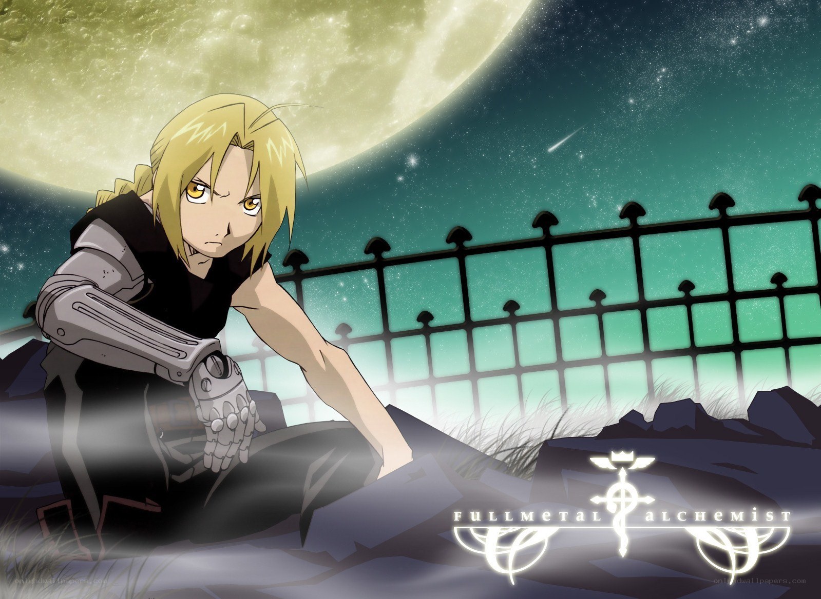 Edward Elric in a graveyard