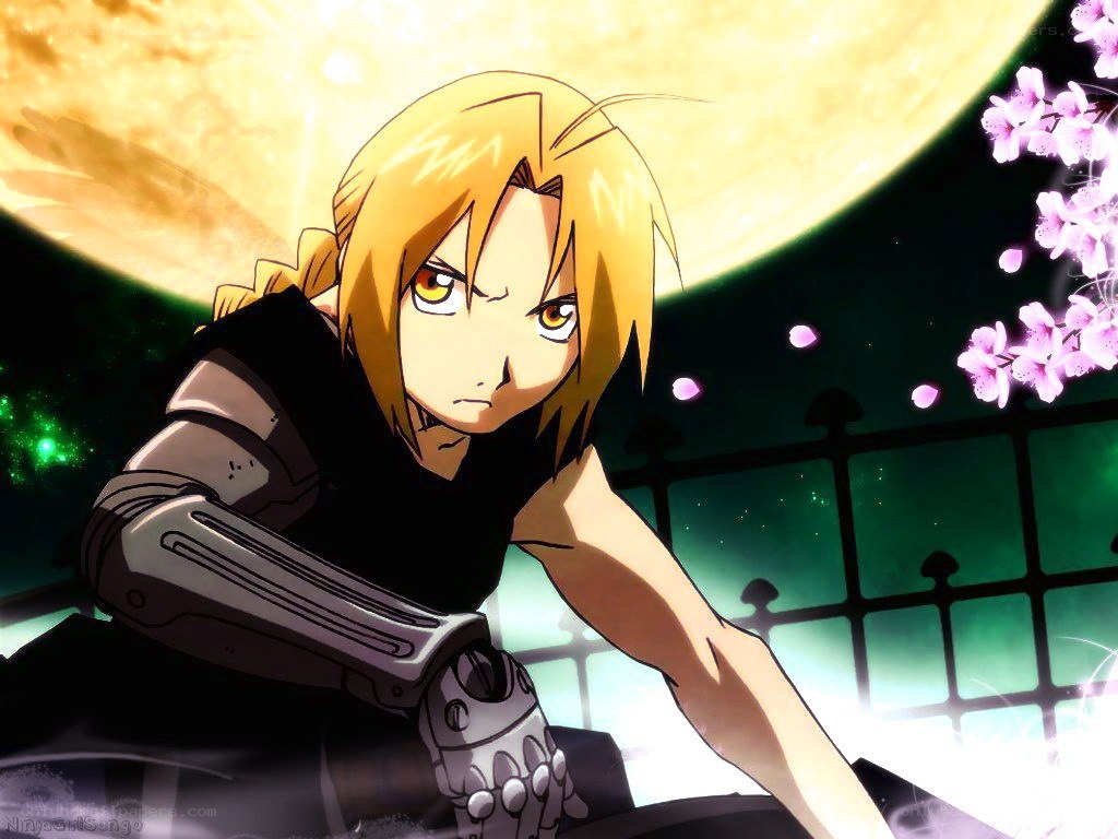 Edward Elric under the moon