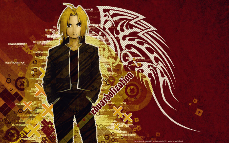 Edward Elric with alchemy symbols
