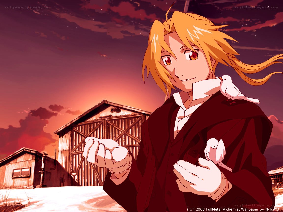 Edward Elric with doves