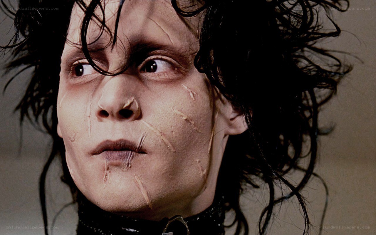 Edward Scissorhands character close-up