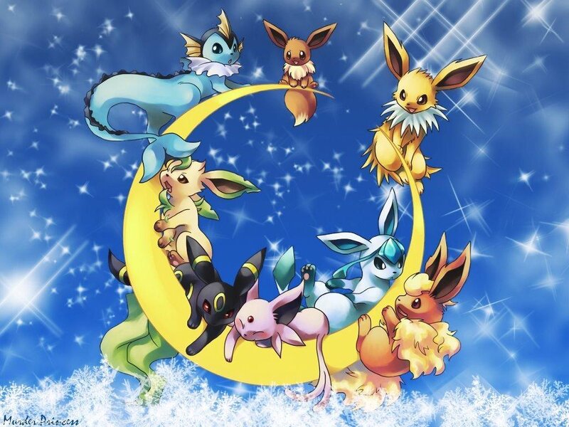 Eevee and Its Evolutions — Blue, Magical