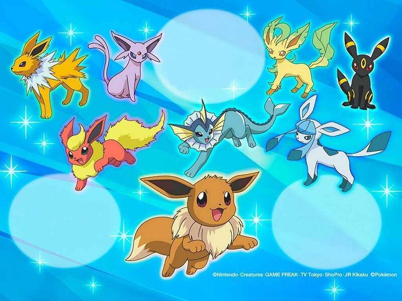 Eevee and Its Evolutions — Blue, Playful