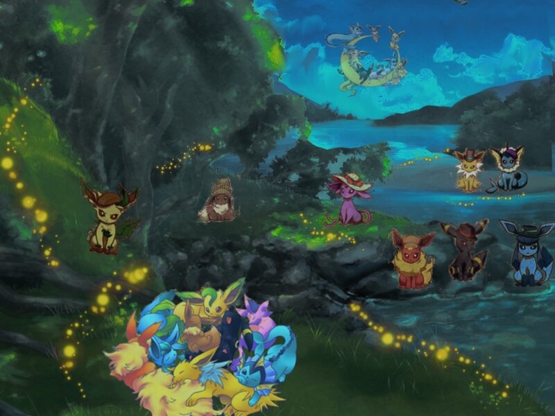 Eevee and Its Evolutions — Green
