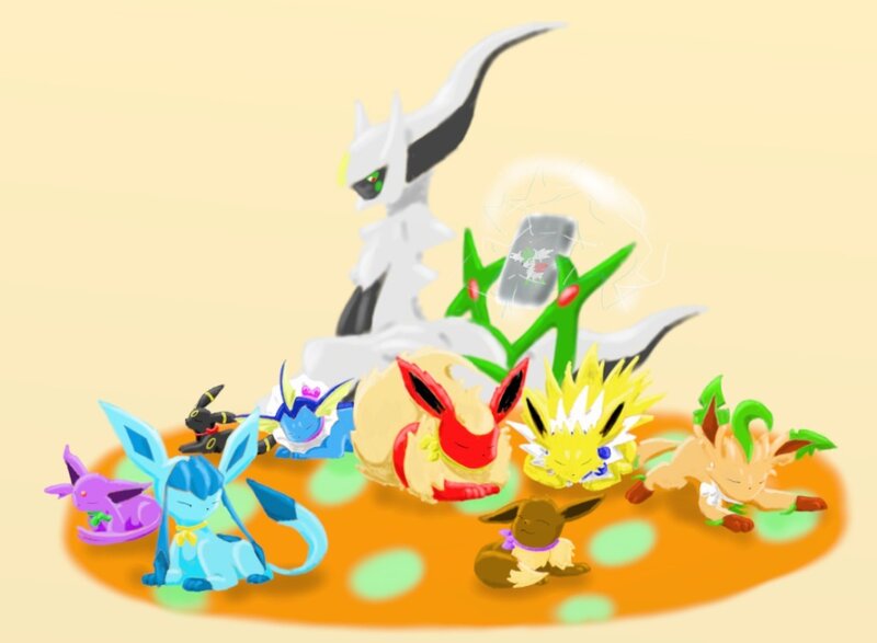 Eevee and Its Evolutions — Orange