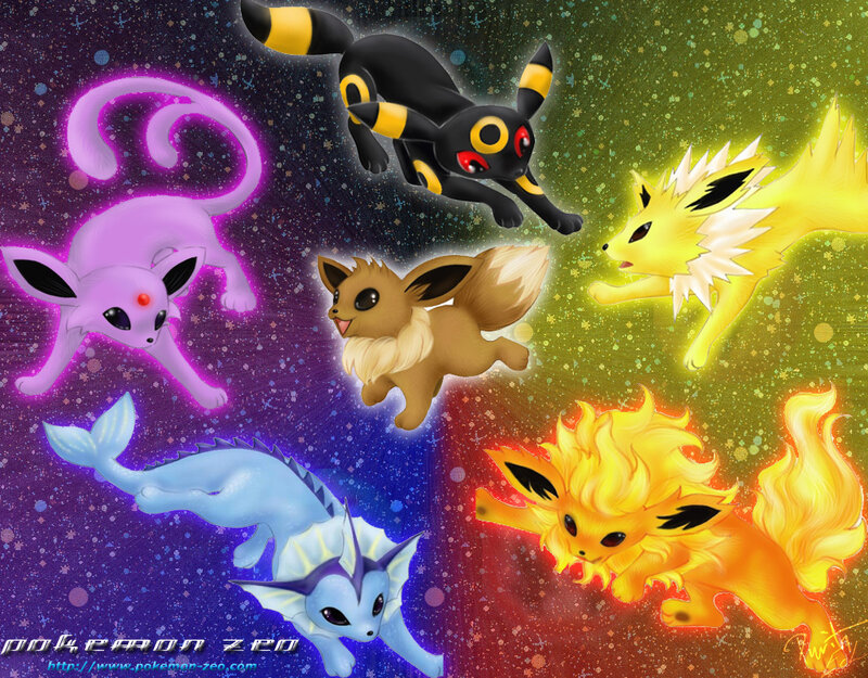Eevee and Its Evolutions — Purple, Dynamic