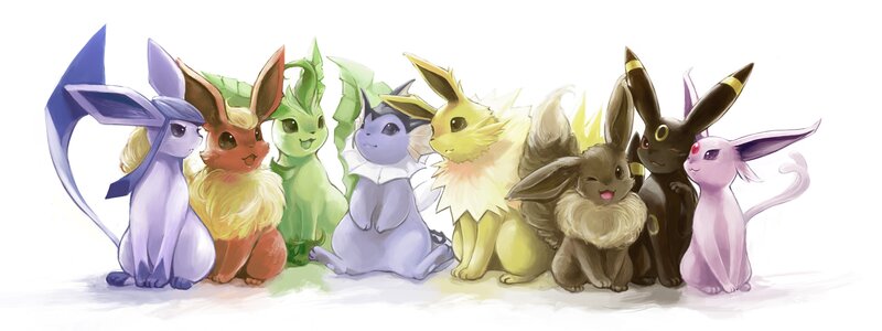 Eevee and Its Evolutions — Purple, Playful