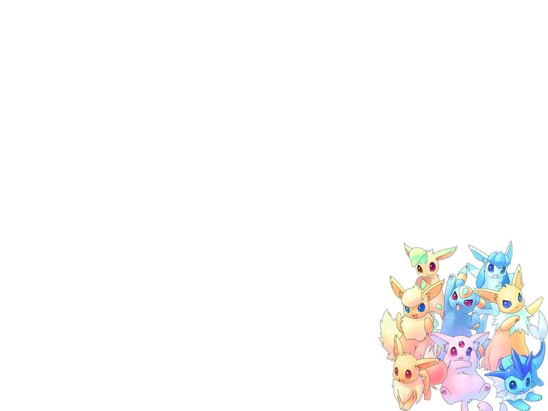 Eevee and Its Evolutions — White, Playful