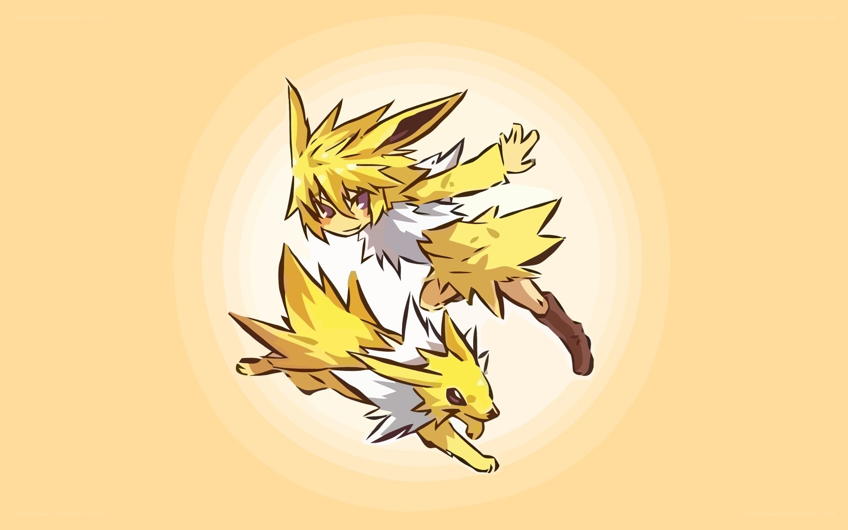 Eevee and Jolteon in motion
